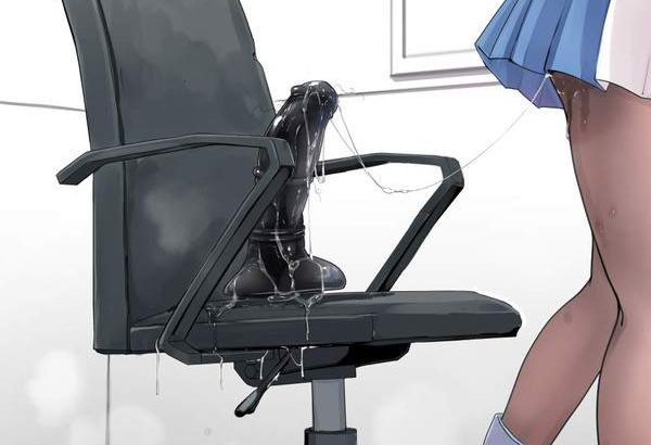 【ながらオナニー】椅子にディルド固定してる女子達の二次エロ画像